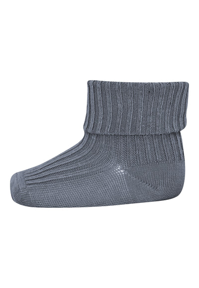 MP Denmark - Strümpfen aus Wolle 'Wool rib baby socks - Stone Blue'