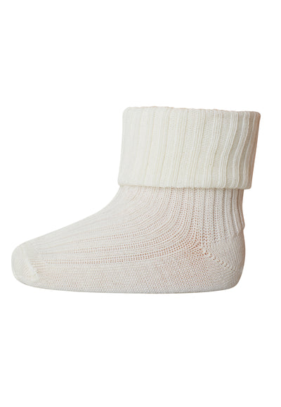 MP Denmark - Strümpfen aus Wolle 'Wool rib baby socks - Snow White'