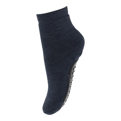 MP Denmark - Rutschfeste Socken aus Wolle 'Wool socks, anti-slip - Dark Denim Melange'