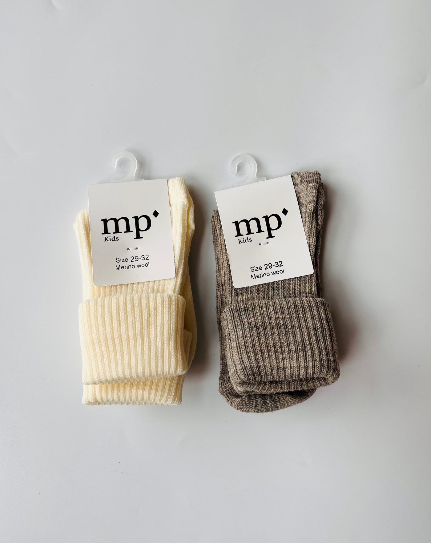 MP Denmark - Strümpfen aus Wolle 'Wool rib baby socks - Snow White'