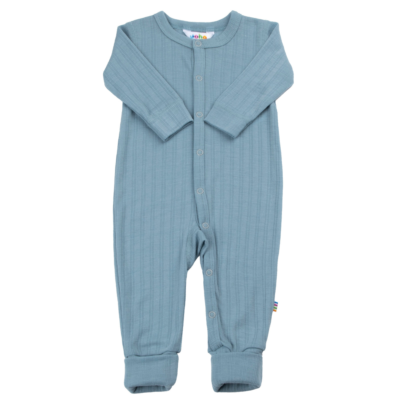 Joha - Schlafanzug aus Wolle/Seide 'Jumpsuit Basic - Stau. Blau'