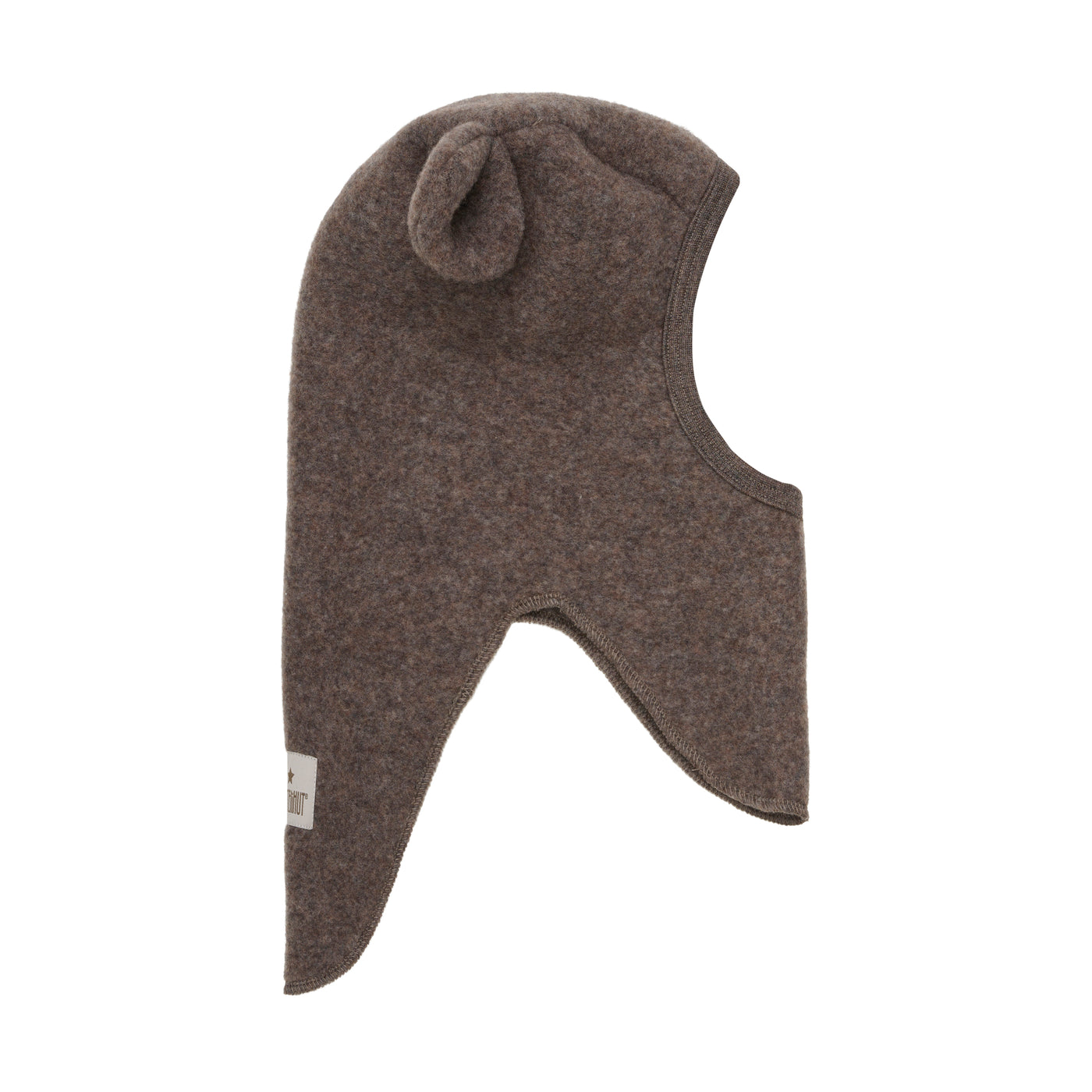 Huttelihut - Schlupfmütze aus Wolle 'Balaclava Ears Wool Fleece - Brown Melange'