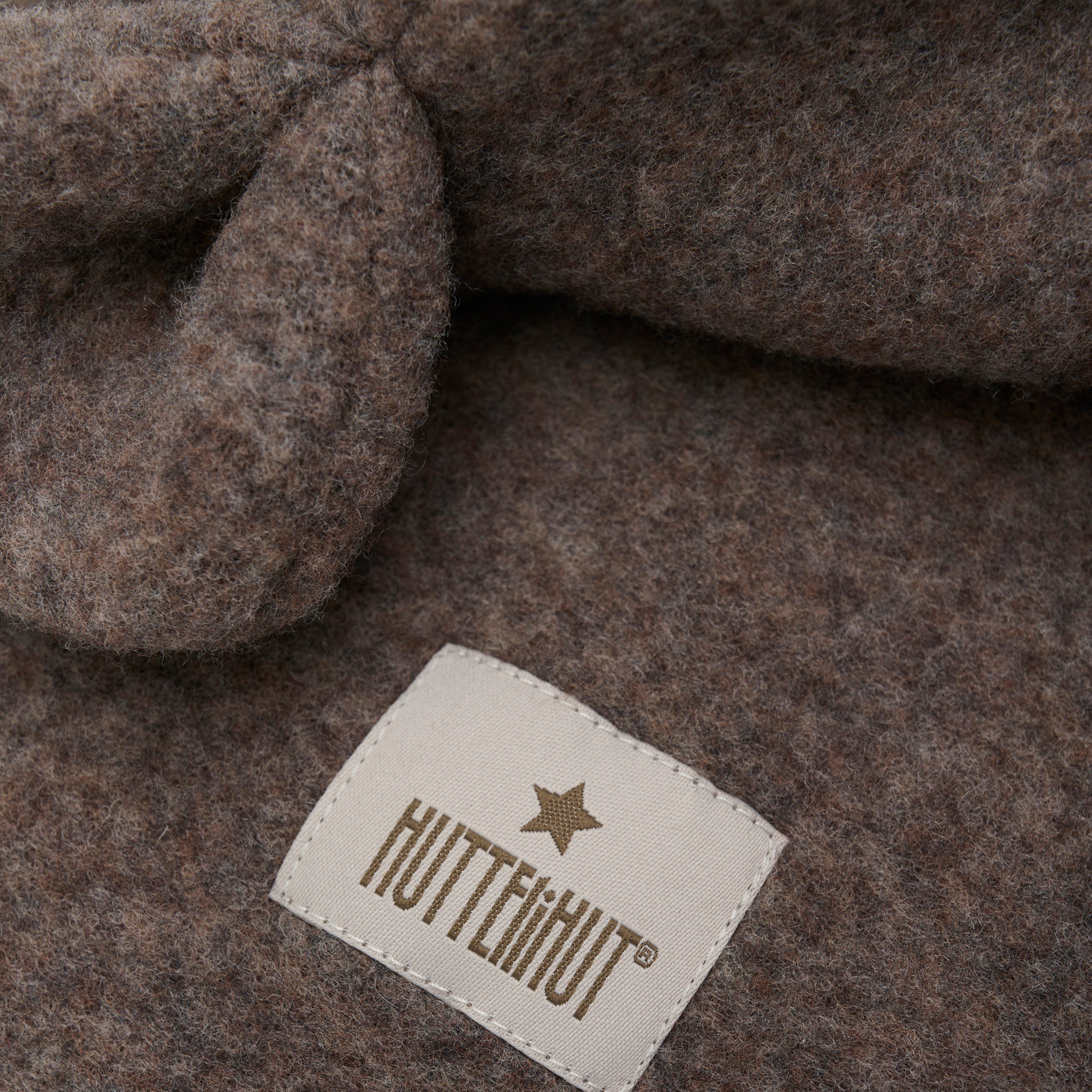 Huttelihut - Schlupfmütze aus Wolle 'Balaclava Ears Wool Fleece - Brown Melange'