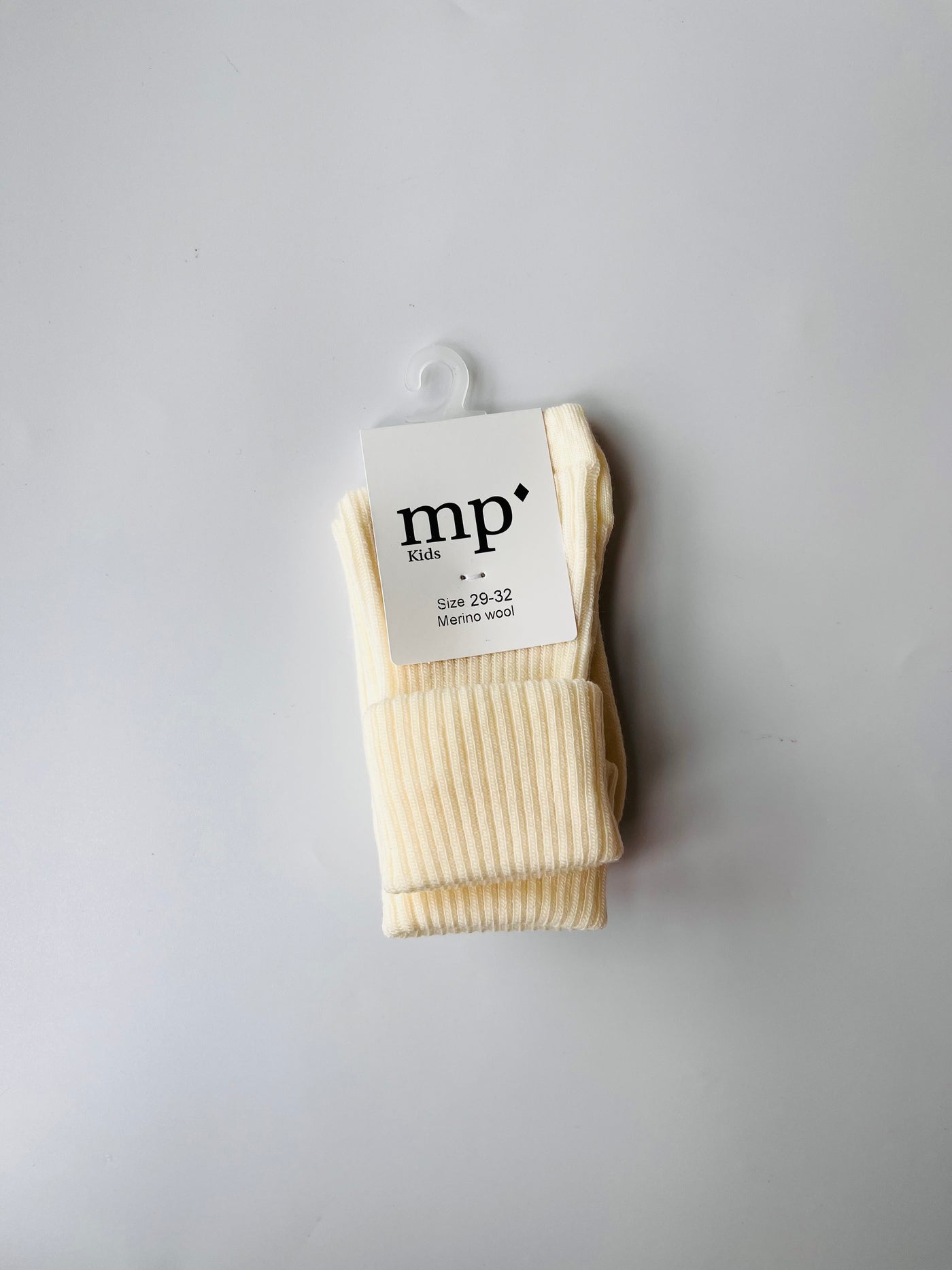 MP Denmark - Strümpfen aus Wolle 'Wool rib baby socks - Snow White'