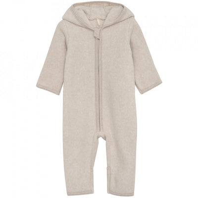 Huttelihut - Overall aus Baumwollefleece 'Pram Suit Cotton Fleece - Camel Melange'