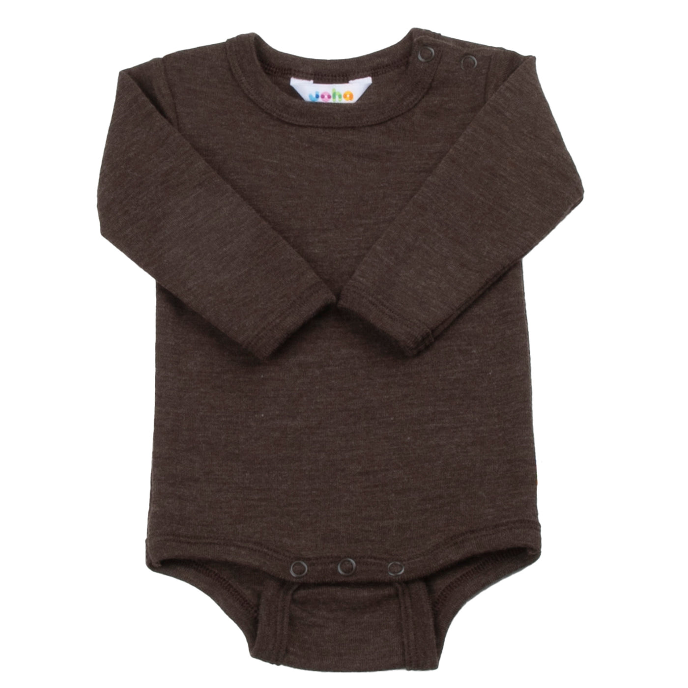 Joha - Body aus Wolle 'Body w/l sleeves - Dark Brown'