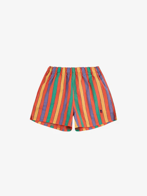 Bobo Choses - Kurze Hose mit Streifen 'Multicolor Stripes woven shorts'