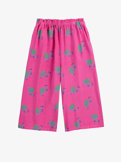 Bobo Choses - Hose mit Schnecke 'Funny Snail all over woven culotte pants'