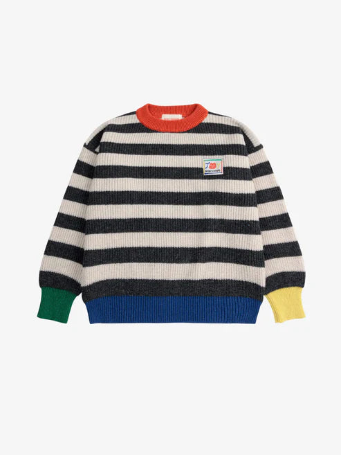 Bobo Choses - Pullover mit Streifen 'Smiling stripes jumper'