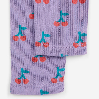 Bobo Choses - Leggings mit Kirschen 'Baby Cherry all over leggings - PURPLE'