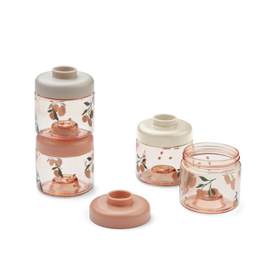 Liewood - Snackbehälter 'DOMINIQUE BABY FOOD TRITAN BOXES 4-PACK - Peach / Sea shell'