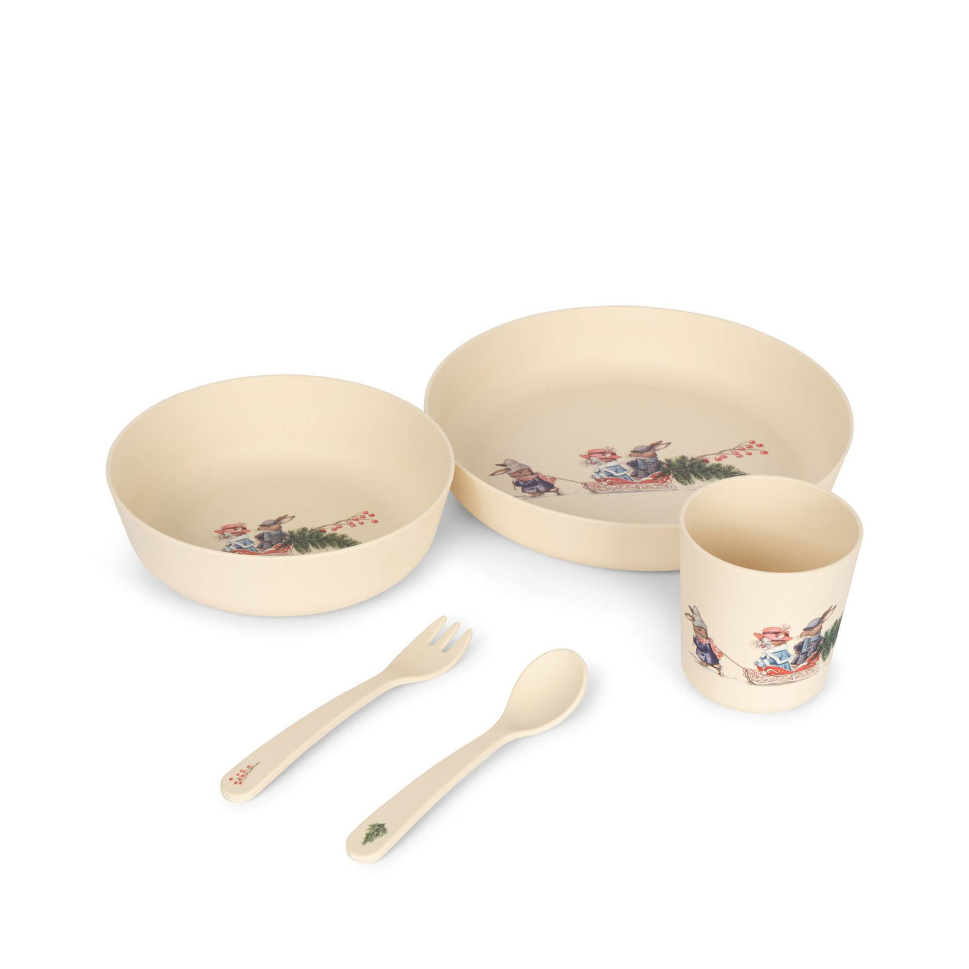 Konges Slojd - Geschirrset mit Weihnachtsmotiven 'PLA DINNER SET - MERRY CHRISTMAS'