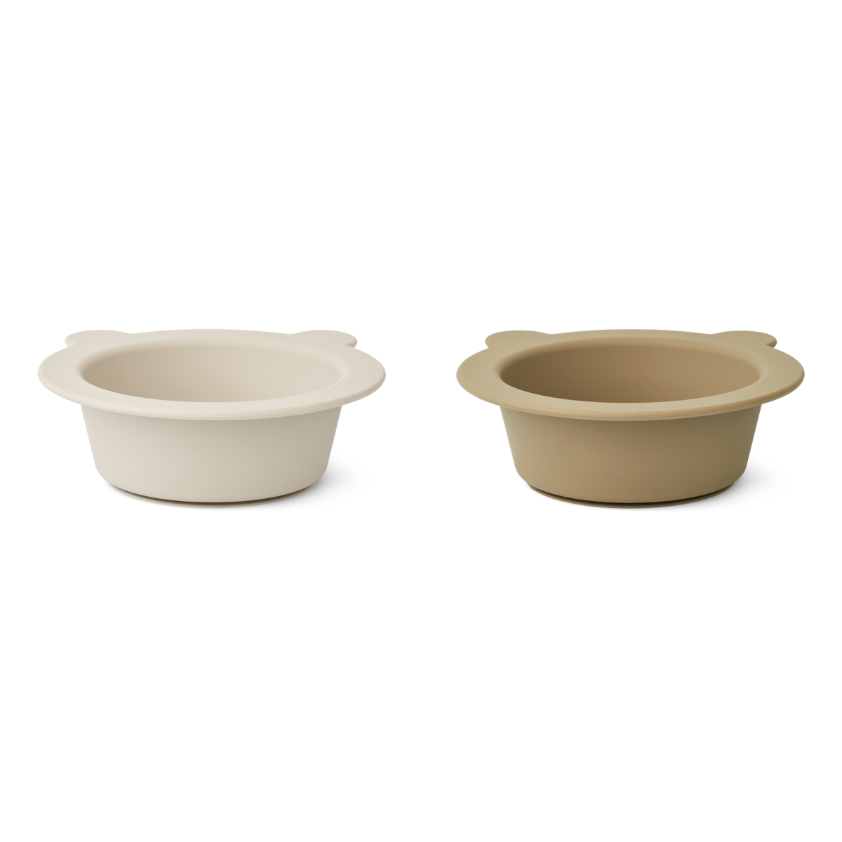 Liewood - Schüssel mit Saugnapf 'Peony Suction Bowl 2-Pack - Sandy / Oat'