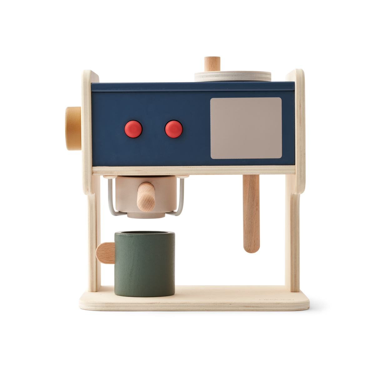 Liewood - Kaffeemaschine aus Holz 'Titouan Espresso Machine - Indigo blue multi mix'