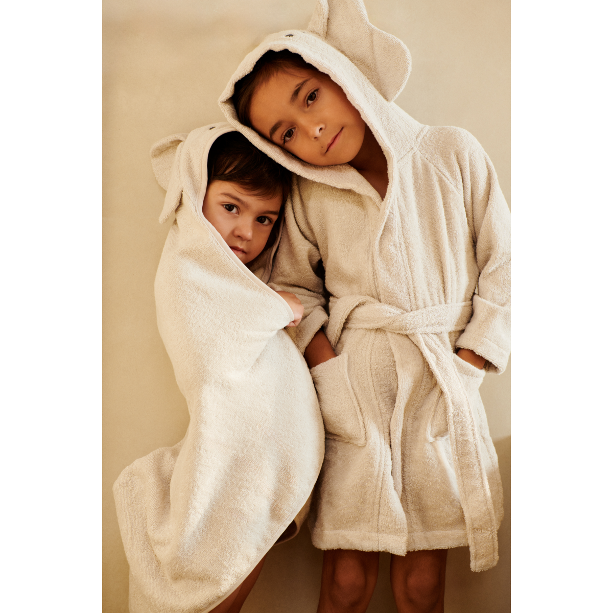 Liewood - Kaputzenhandtuch mit Elefant - 'Albert Elephant Hooded towel - Sandy'