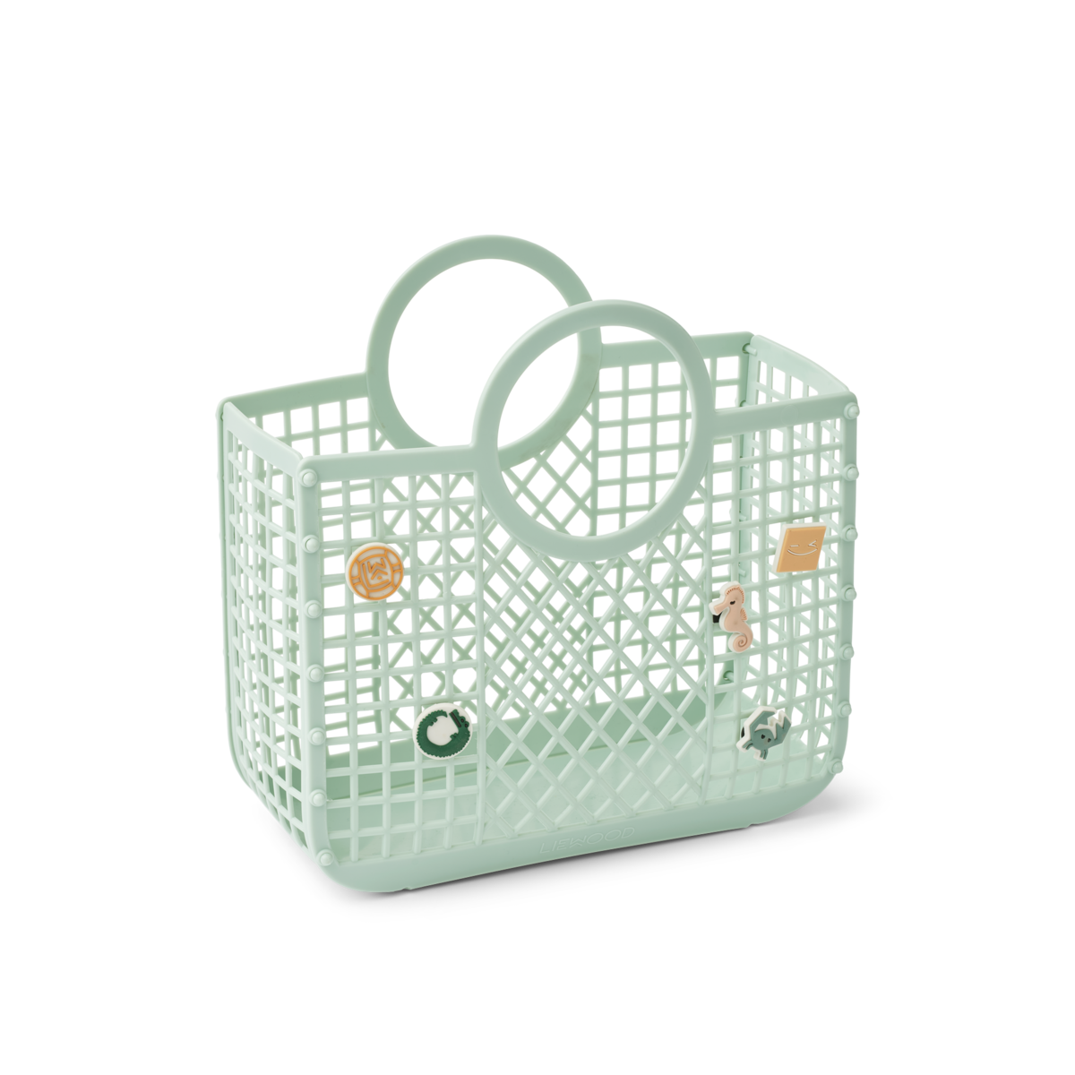 Liewood - Strand Tasche, klein Korb - 'Samantha Basket With Charms - Light Peppermint'