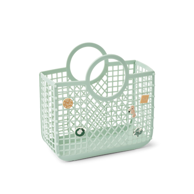 Liewood - Strand Tasche, klein Korb - 'Samantha Basket With Charms - Light Peppermint'