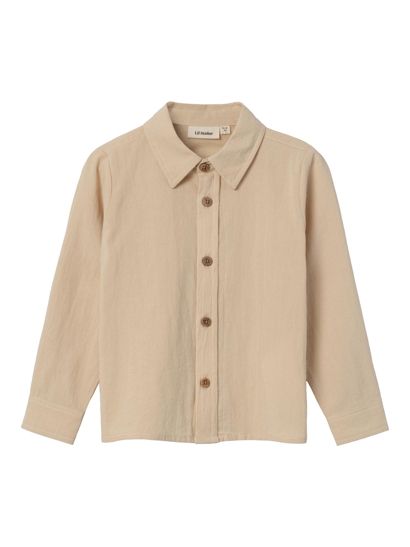 Lil Atelier - Langarm Hemd in Braun 'NMMRUBA LS SHIRT LIL - Wood Ash'