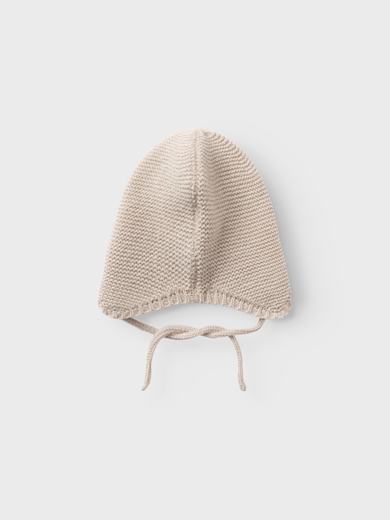 Lil Atelier - Mütze aus Wolle 'NBNGENE MIO KNIT HAT LIL - Sandshell'