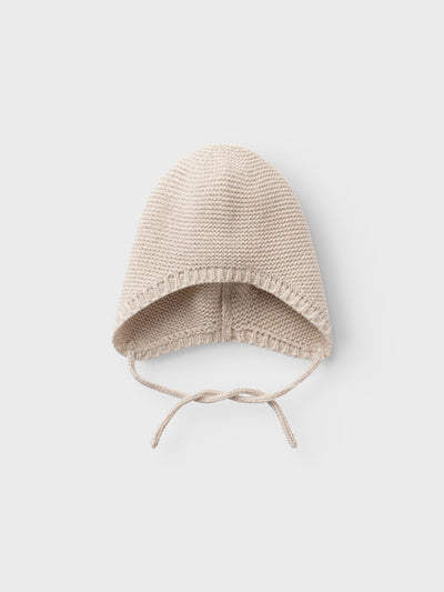 Lil Atelier - Mütze aus Wolle 'NBNGENE MIO KNIT HAT LIL - Sandshell'