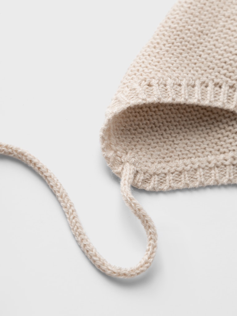 Lil Atelier - Mütze aus Wolle 'NBNGENE MIO KNIT HAT LIL - Sandshell'