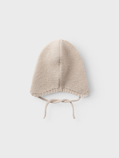 Lil Atelier - Mütze aus Wolle 'NBNGENE MIO KNIT HAT LIL - Sandshell'