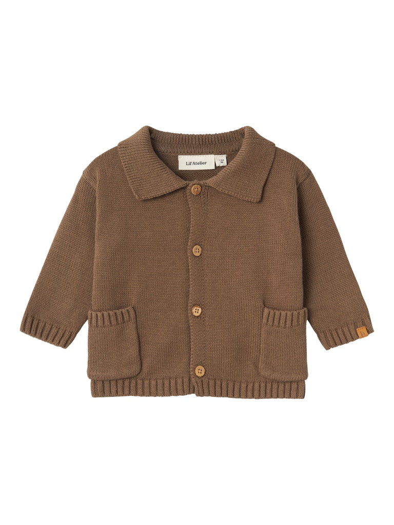 Lil Atelier - Strick Cardigan 'NBMTHEO LS LOOSE KNIT CARD LIL - Shitake'