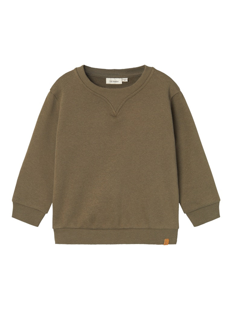 Lil Atelier - Sweatshirt 'NMMILONDON RAN LS LOOSE SWEAT LIL - SHITAKE'