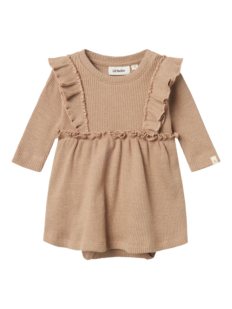 Lil Atelier - Body Kleid 'NBFSOPHIA SIN LS BODY DRESS LIL - Rugby Tan'