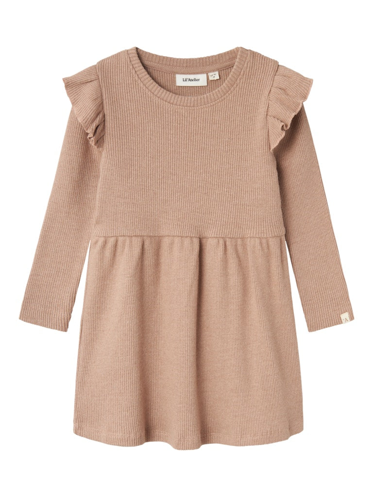 Lil Atelier - Kleid 'NMFSOPHIA SOJ LS DRESS LIL - Rugby Tan'