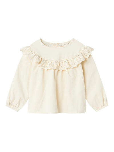 Lil Atelier - Hemd 'NBFSAKU LS LOOSE EMB TOP 2511-KU S LIL - Turtledove'