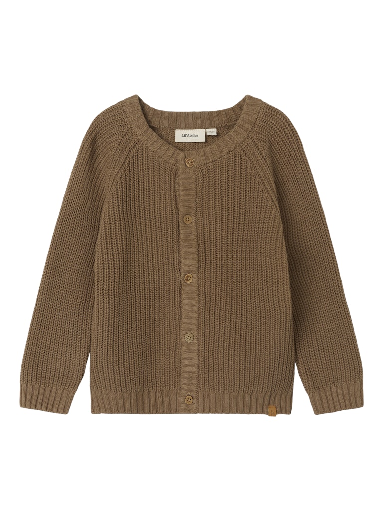 Lil Atelier - Cardigan 'NMNEMLEN LIN LS KNIT LIL NOOS - Sepia Tint'