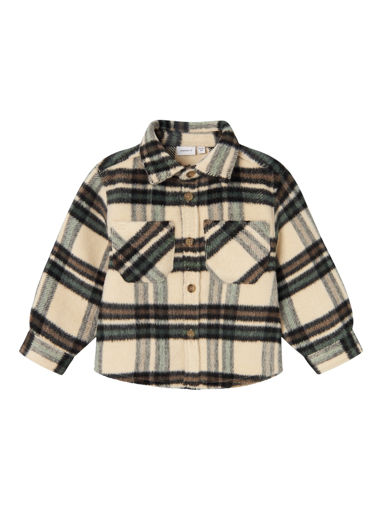 Name it - Hemd Jacke 'NMMREMOLLE LS OVERSHIRT - Summer Sand'