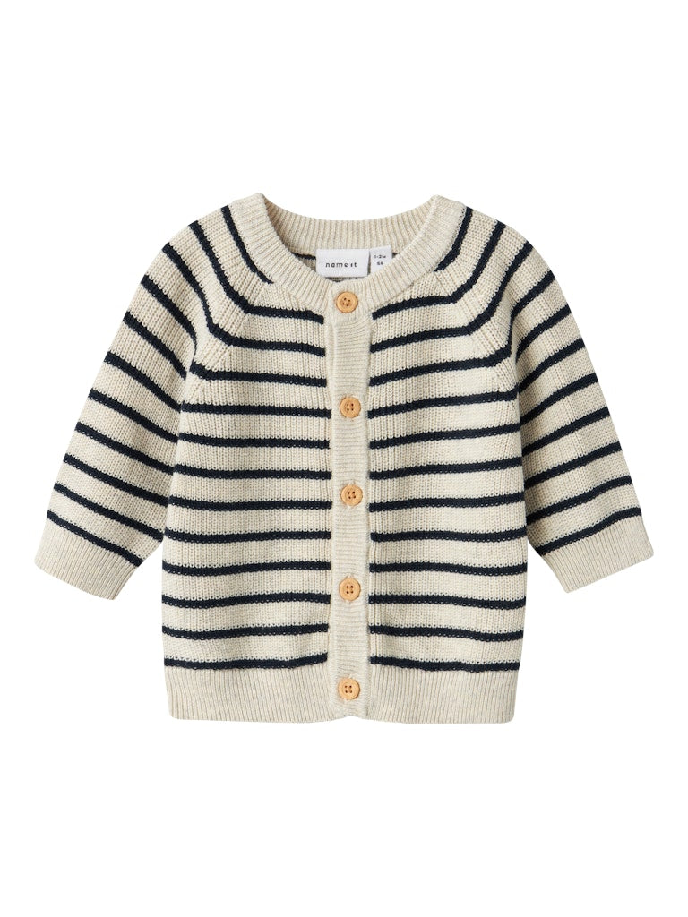 Name it - Cardigan mit Streifen 'NBMMAST LS KNIT CARD NOOS - Peyote Melange'