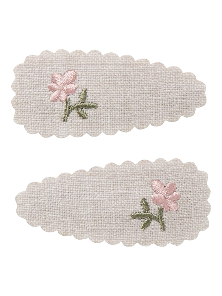 Lil Atelier - Haarclips Blumen 2 stk. 'NMFACC-OLALA 2P HAIR CLIPS LIL - Shadow Gray'