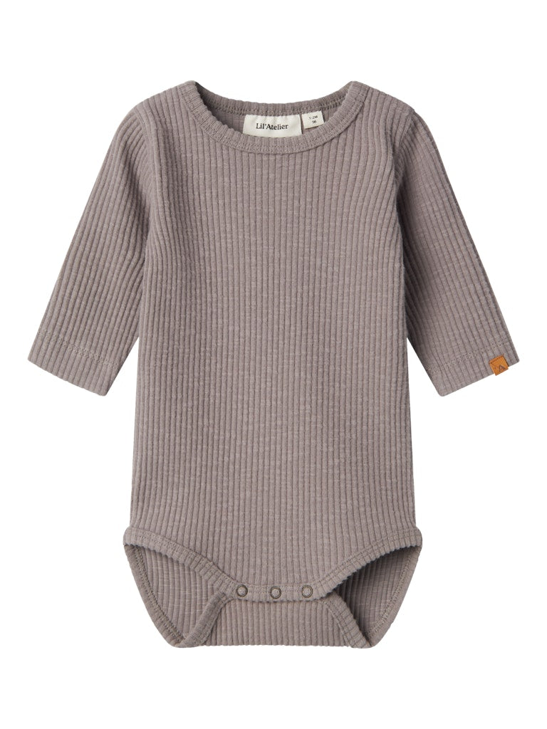 Lil Atelier - Langarmbody 'NBMRAJO MAB LS SLIM BODY LIL - Silent Storm'