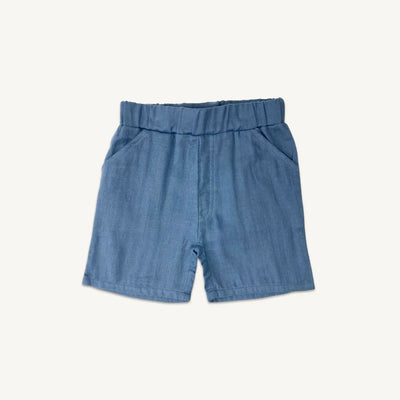 Okker-Gokker - Kurze Hose 'MUSLIN BOYS PLAIN SHORTS - ROYAL BLUE'