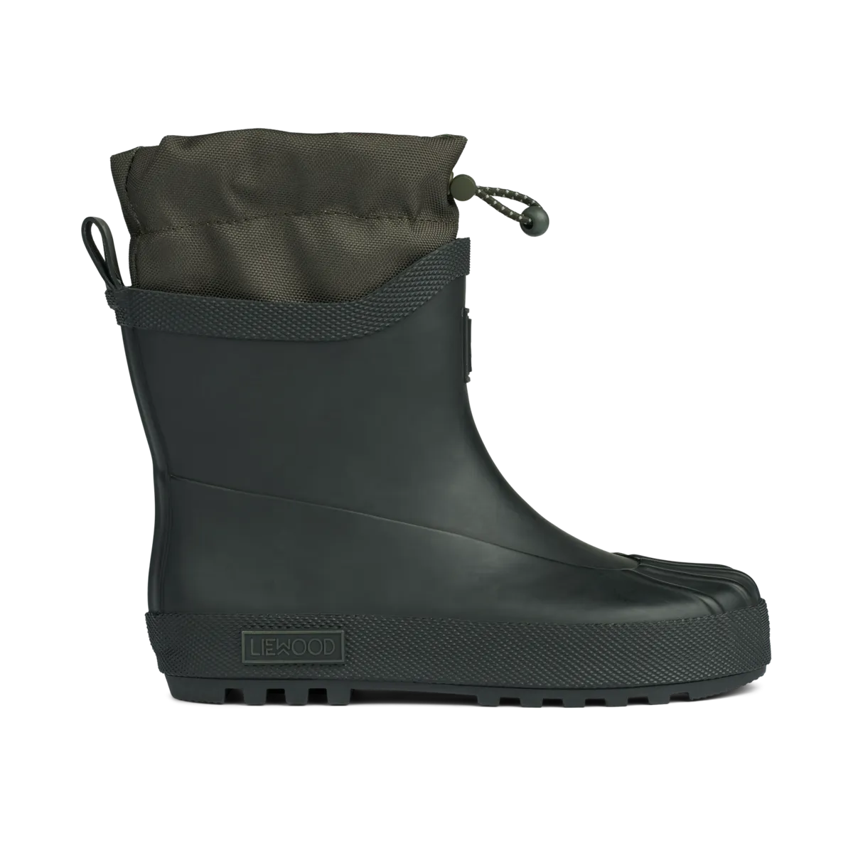 Liewood - Gummistiefel mit Wolleeinlage 'Isaac Technical Rainboot - Black / Army brown'