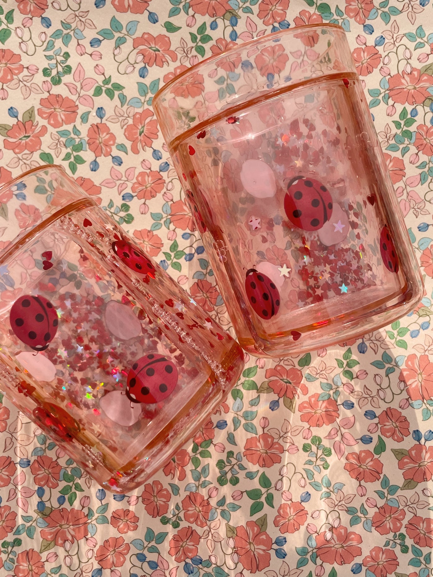 Konges Slojd - Glitzer Becher Marienkäfer '2 PACK LADYBUG GLITTER CUPS - LADYBUG'