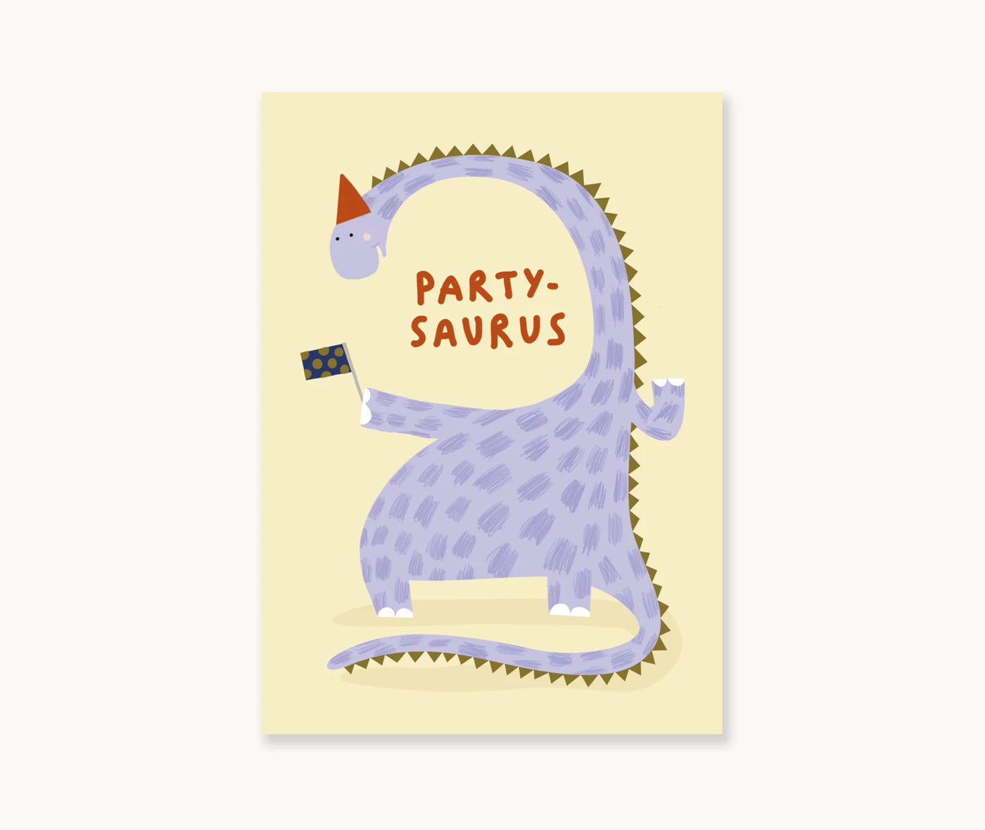 Postkarte A6 mit Dino - Partysaurus