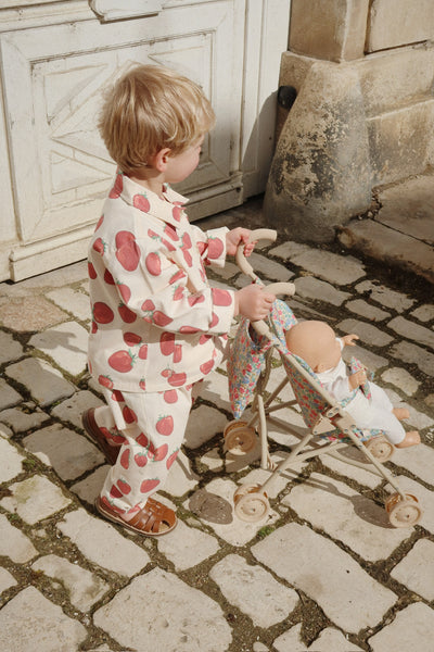 Konges Slojd - Jeans mit Erdbeeren 'FEN PANTS GOTS - FRAGOLA'