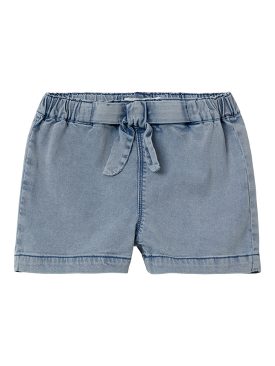 Name it - Kurze Hose mit Schleife 'NMFBELLA BAGGY DNM SHORTS 1544-YB F - Light Blue Denim'