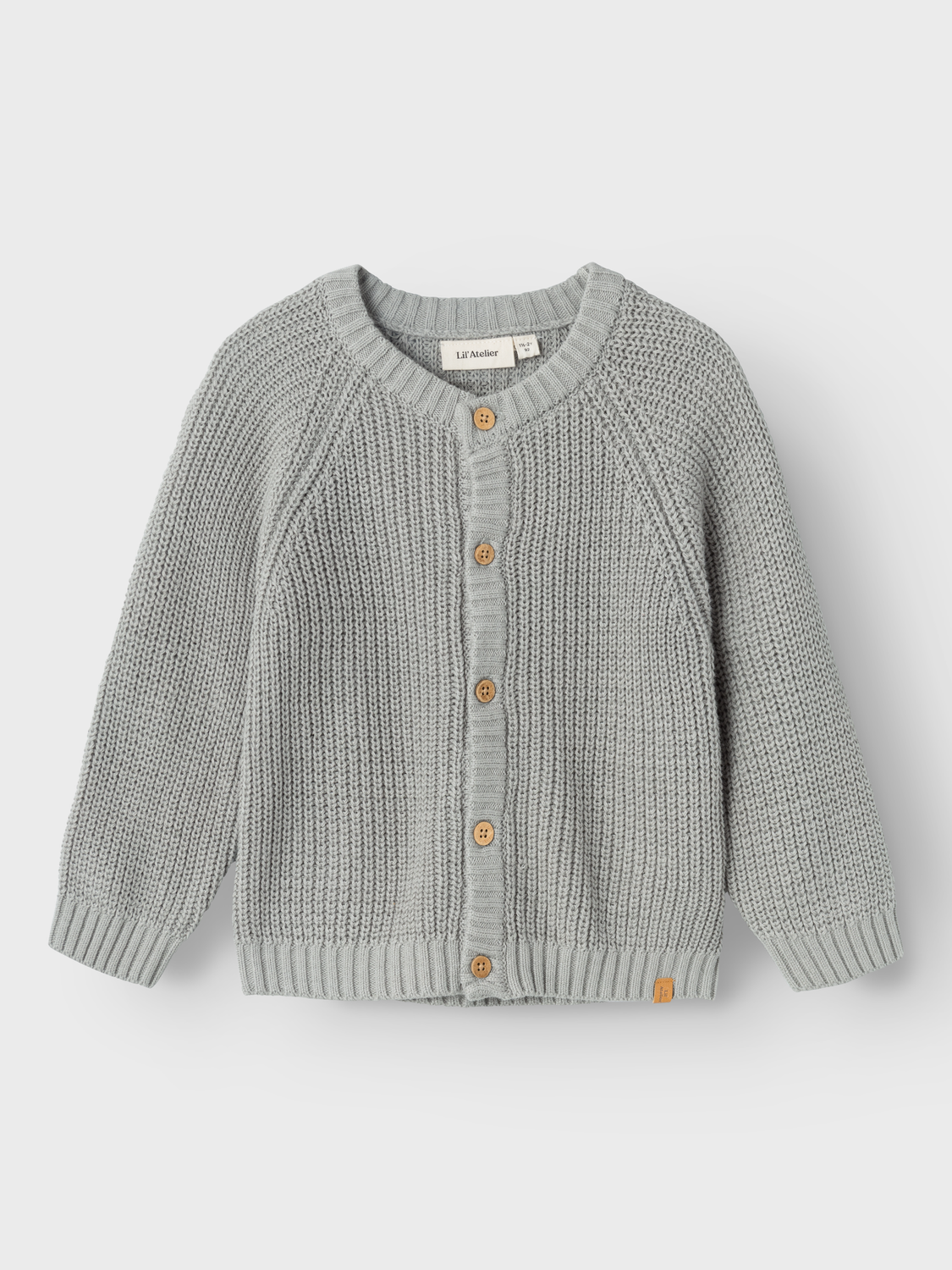 Lil Atelier - Cardigan 'NMNEMLEN LIN LS KNIT LIL NOOS - Limestone'