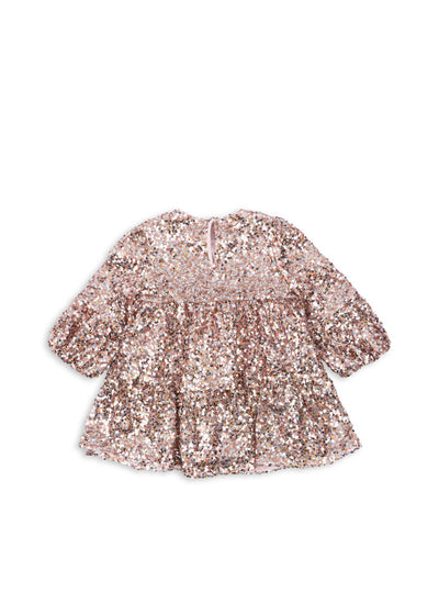 Konges Slojd - Kleid mit Glitzer 'LILA SEQUINS DRESS - GREY/ROSA'