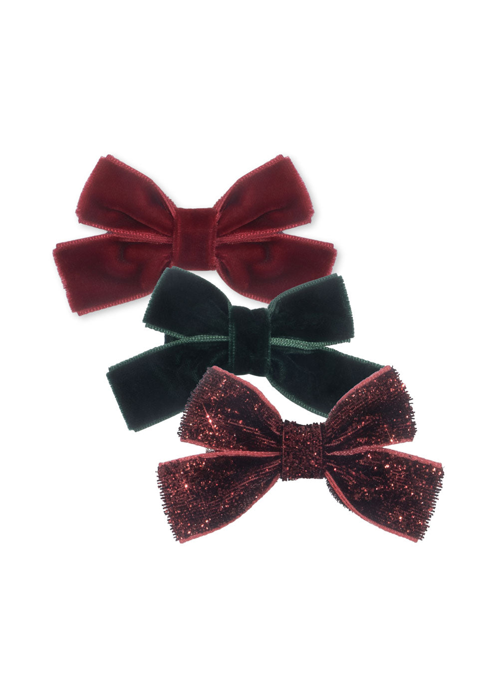 Konges Slojd - Haarspangen mit Schleifen '6 PACK MICKI BOW HAIR CLIPS - RED/GLITTER/GREEN'