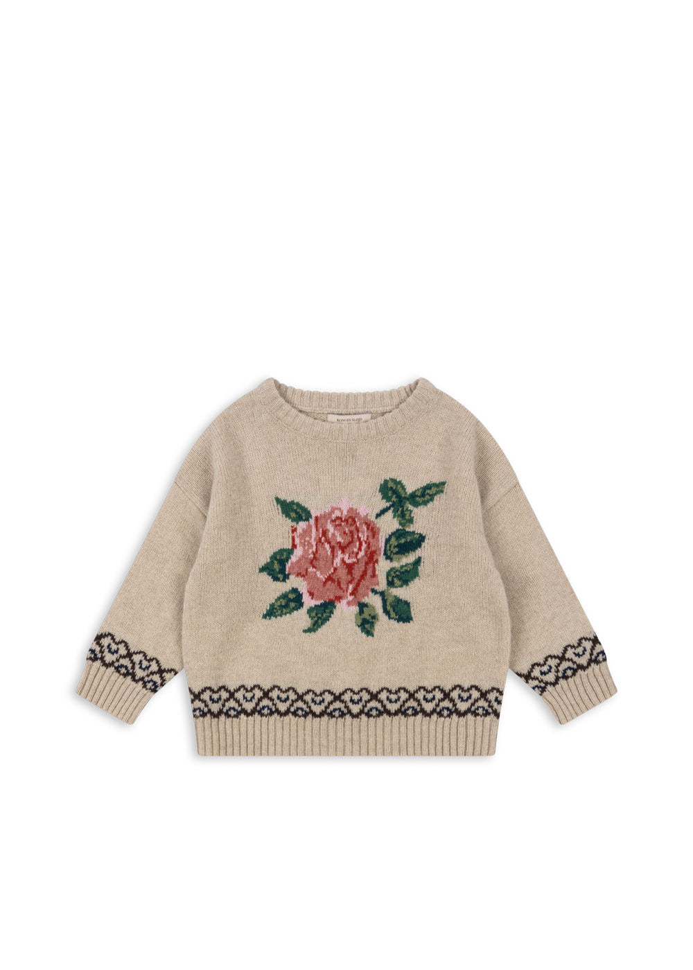 Konges Slojd - Sweater aus Wolle 'CAROLA SWEATER - OFF WHITE MELANGE'