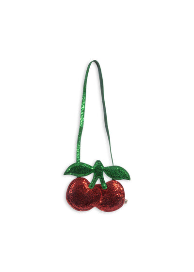 Konges Slojd - Umhängetasche mit Glitzer 'CHERRY WALLET BAG - BARBADOS CHERRY'