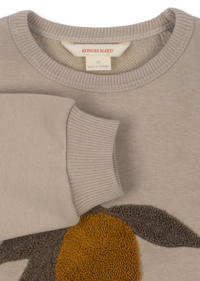 Konges Slojd - Sweatshirt mit Zitronen 'LOU TERRY SWEAT SHIRT OCS - OXFORD TAN'