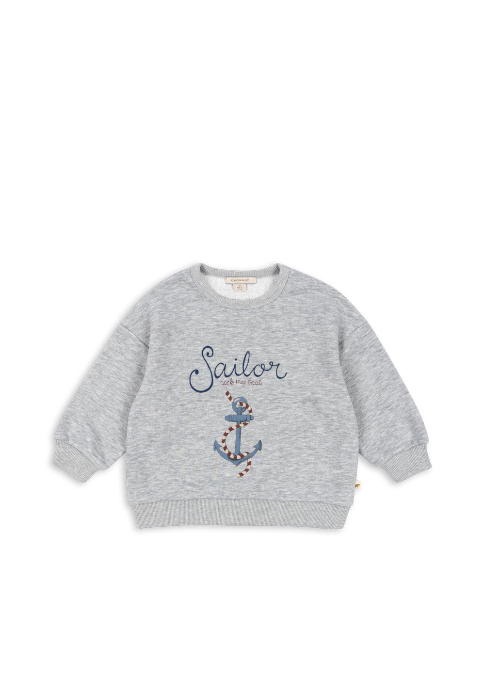 Konges Slojd - Sweatshirt mit Anker 'LOU SWEAT SHIRT OCS - GREY MELANGE'