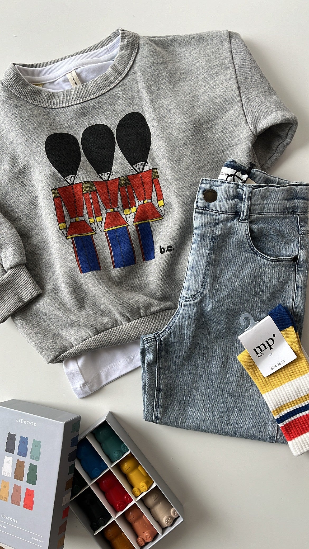 Bobo Choses - Sweatshirt 'Little Tin Soldiers sweatshirt - LIGHT HEATHER GREY'